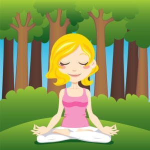 Daily Maintenance Yoga Cartoon